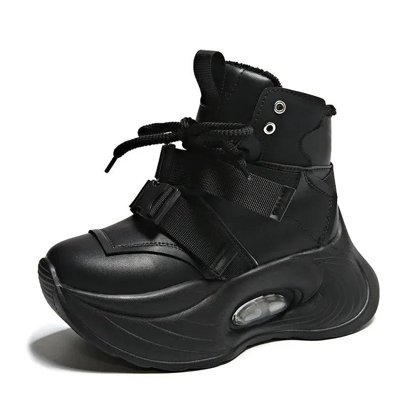 Joskaa 2024 New High Platform Black Sneakers