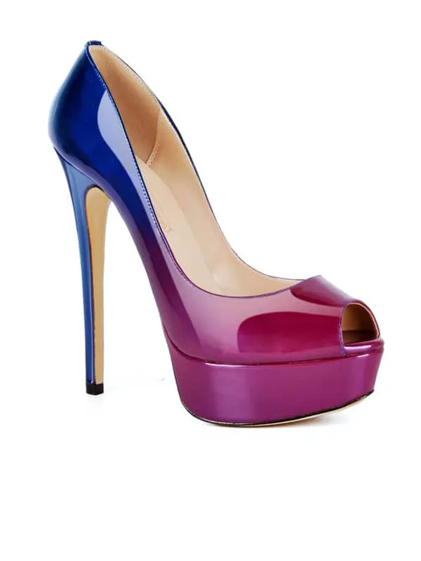 Open Toe Platform Stiletto Pump